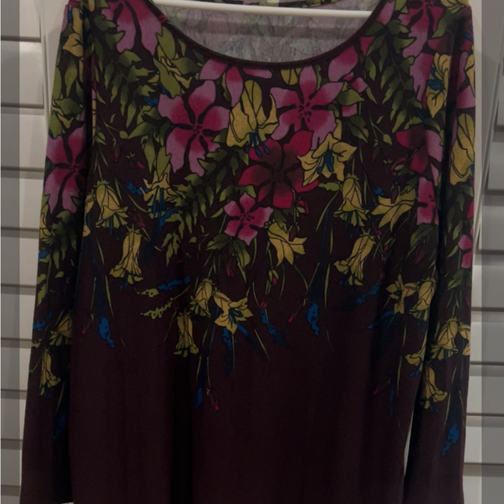 Floral Long Sleeve Women's Top